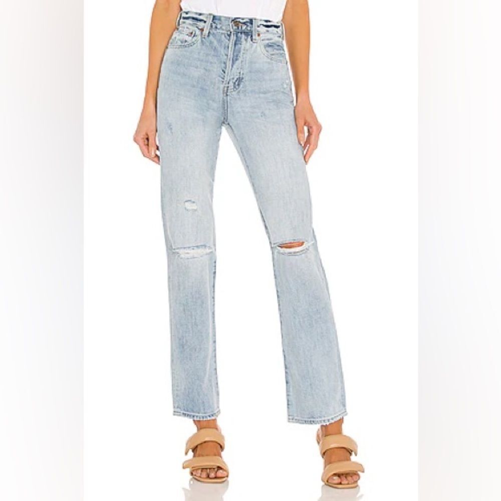 PISTOLA Cassie Super High Rise Straight Leg Jeans By My Side Light Wash SZ 26